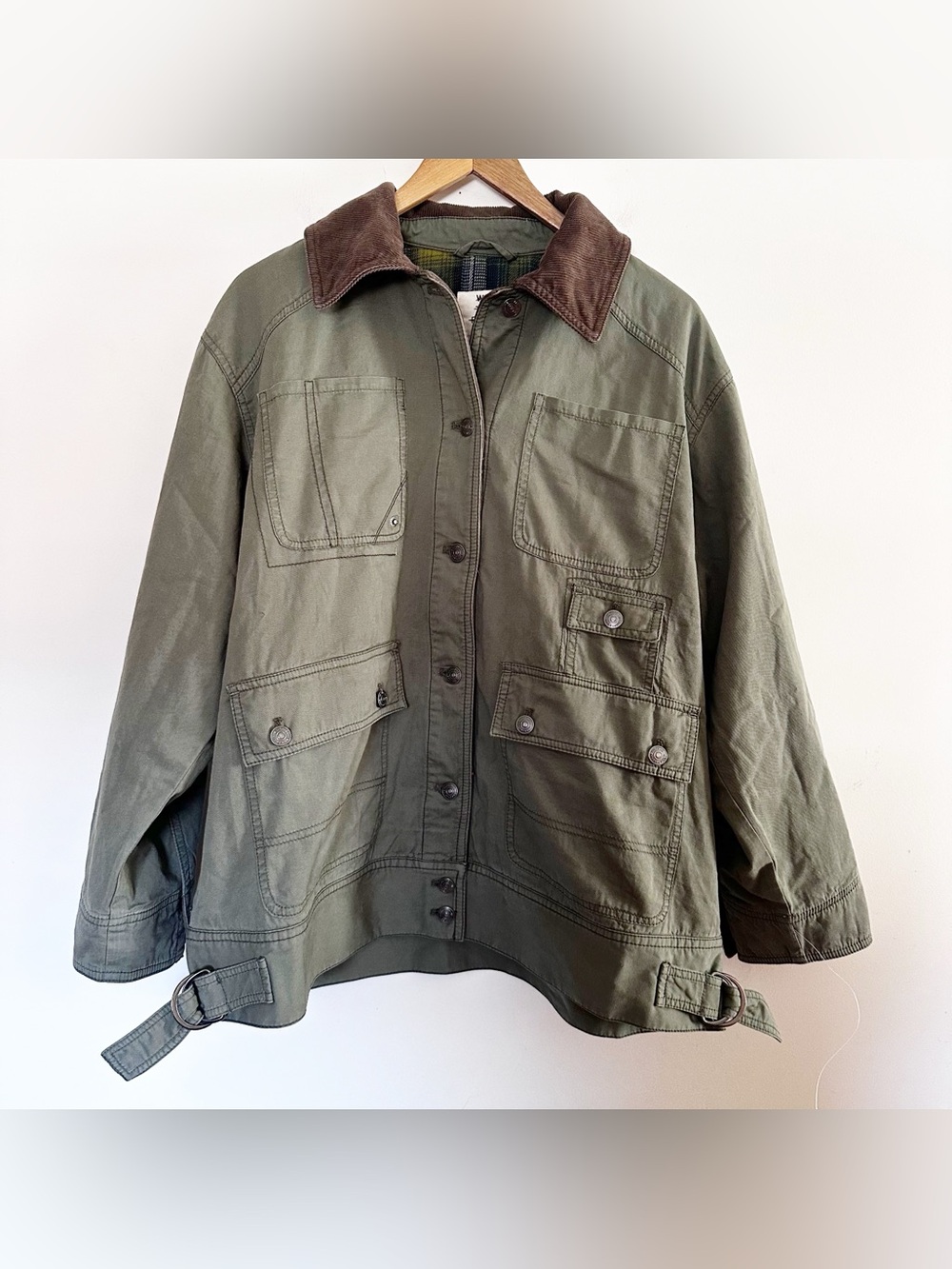 Free People We The Free Sweet Talk Flannel-Lined Barn Coat - Picture 5 of 7